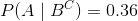 P(A B ) = 0.36