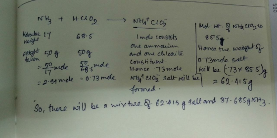 l mole Lousisb one ammoium o9u 0 73modo salt =2-g4 mole 0.73m-de- formed