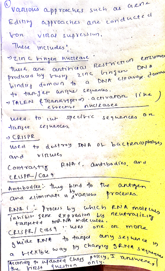 atihica al restriction enzymes ONA DNA cleavage doman Various approaches such as ine Editing approaches are conduct ton viral