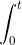 \int_{0}^{t}