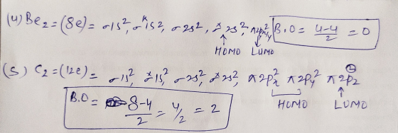 (4) Bez=(8)= ols, his2, 8282, 28? Appuy, B, 0 = 44 =o) Homo Lumo (s) C2 = (122) = 0 & 15, 225, 228?, a 20h a 2py? 282 HOMO LO
