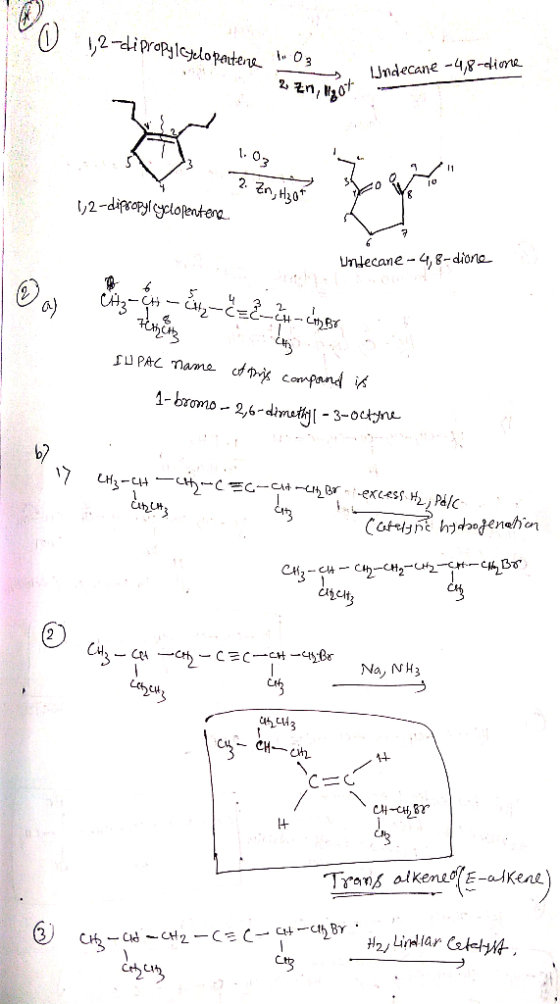 Unlecane- 4, g- diona 1-bromo Na, NH3 14-