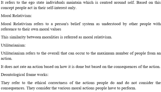It refers to the ego state individuals maintain which is centred around self. Based on this concept people act in their self-