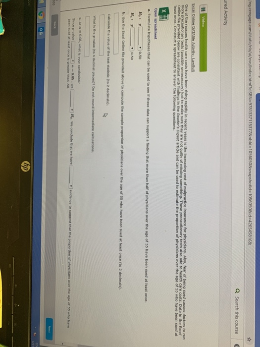 168 N-9781337115 add to 0.50 0.50 C. At a 0.05, what is your conclusion