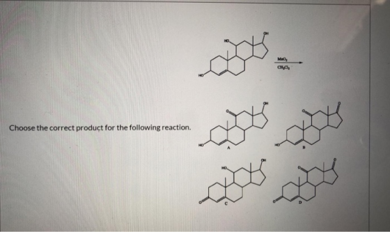 Мно CHO, Choose the correct product for the following reaction.