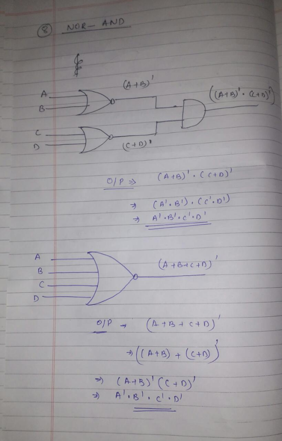 NOR-AND 6 C+ D) CAtC) CC+ D) 0 2 A+84) ナ(C+0) (MB)(C4D)) ブ