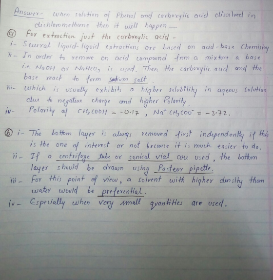 when soluhonf Pheno amd carboxy lic auid dlirre lvee! in when solution cno cme carboxy lic cu dli chloyomethame then it will