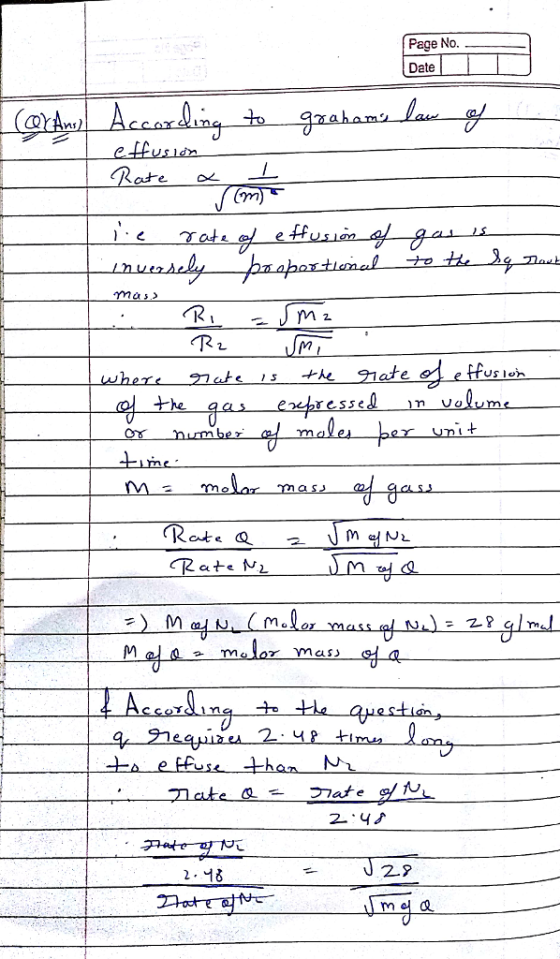 Page No. Date al (m 2. 2 US lon des5e Rate e m 29