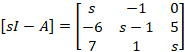 Is [sl - A] = -6 17 -1 5-1 1 01 5 s