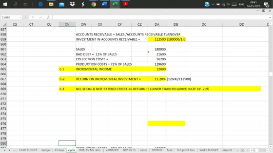 2 e 39 X 2 v 1* 5 ENG 09:41 16-03-2020 23 X CV880 cs : * CT fic cu cv cw cx cr cz DA OB DC DD - 857 858 ACCOUNTS RECEIVABLE =