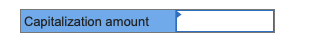 Capitalization amount Capitalization amount