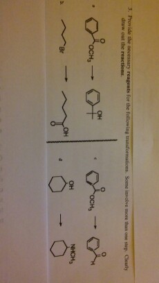 Provide the necessary reagents for the following t