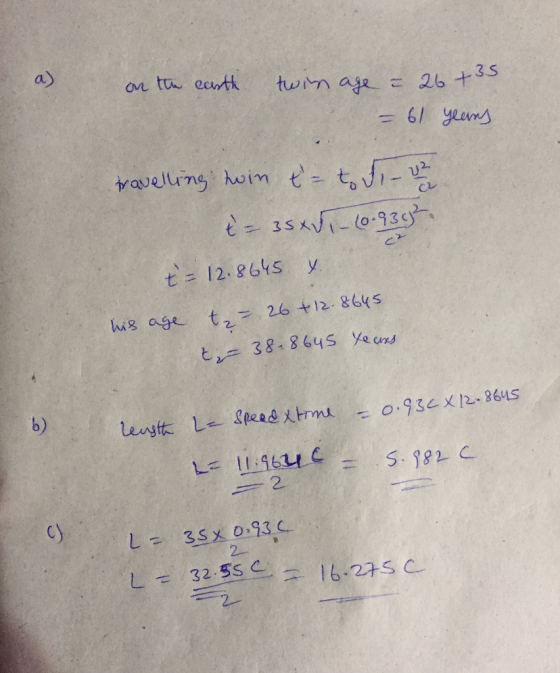 a) 3.s t=12.8645 y is age t 26 12.8645 b) 2 c)