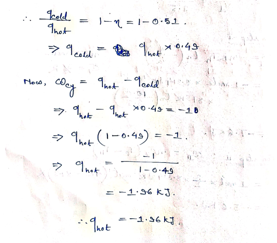 Phot Nowo, :: Hold = i-n = 1-0.51. > 9 cold not 10:49 way = 9 hot - 9 cold on not - Yhet *0.49 = -10 > 9not (1–0.48) = -2.. 7