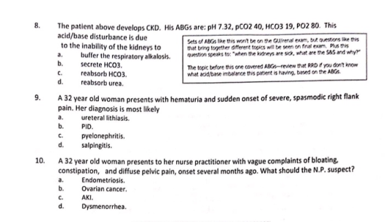 The patient above develops CKD, His ABGS are: pH 7.32, pCO2 40, HCO3 19, PO2 80. This acid/base disturbance is due to the ina