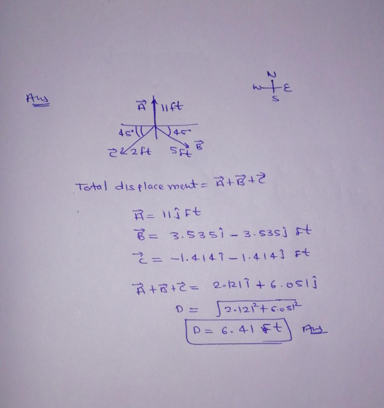Tota l dis place mente A+g D = J 2-12广+C.os产