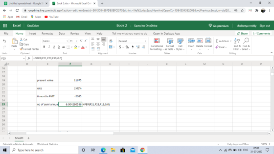 + Untitled spreadsheet - Google SEX Book 2.xlsx - Microsoft Excel Onli x + € → e onedrive.live.com/edit.aspx?action=editnew&r