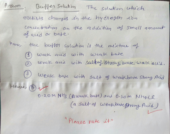 Answon Butter Solahon The soluhon hich ouhists changes th thc hydhegen b Concen dreton On the addeton Smell amouut auid or b