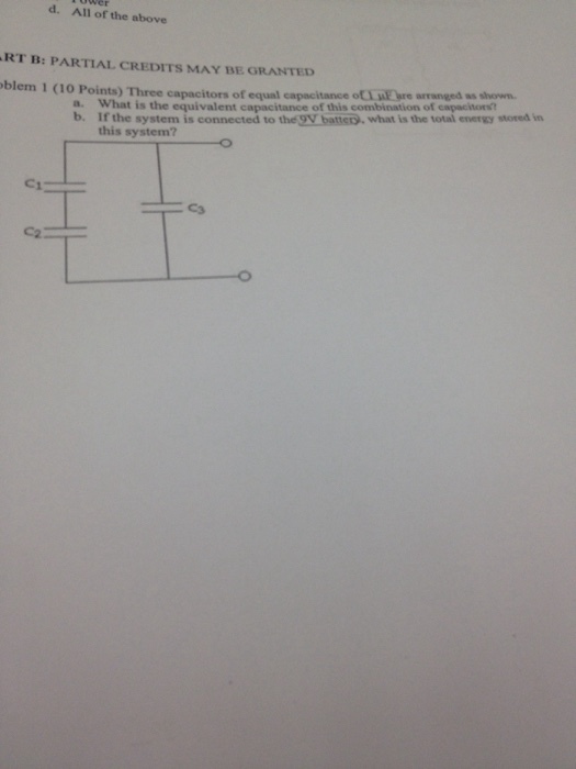 Three capacitors of equal capacitance of 1 mu F ar