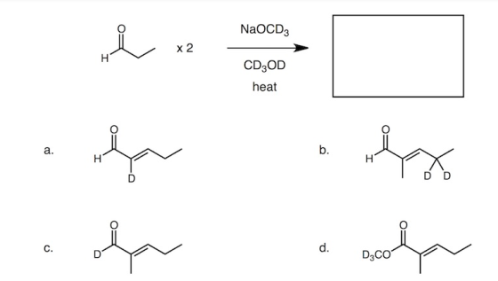 HLYx2 NaOCD3 Hノ\ーーーーーー. x2 CD3OD heat O O b. H D DD O O D a C