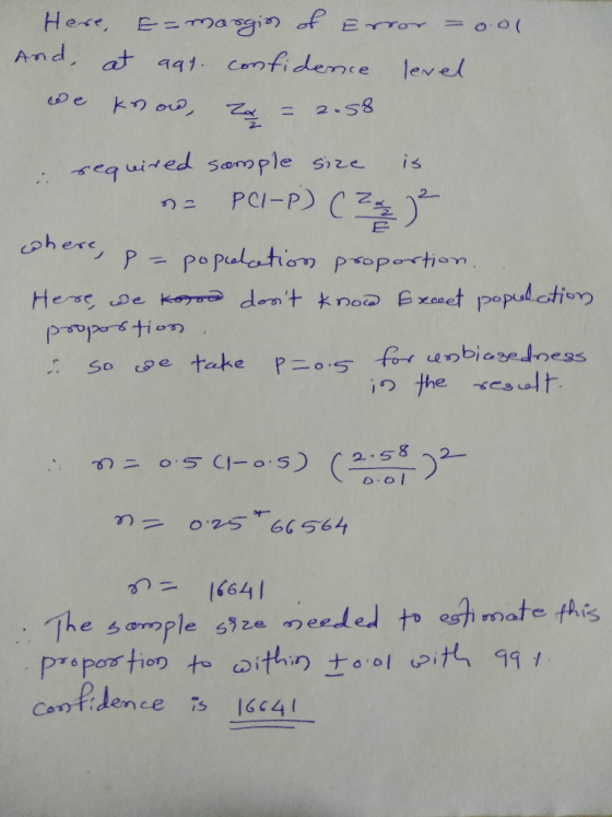 召 2- ed som ple Sree is っさ the 1664 The sample s3ze meeled to esh mate fhis Con fidence