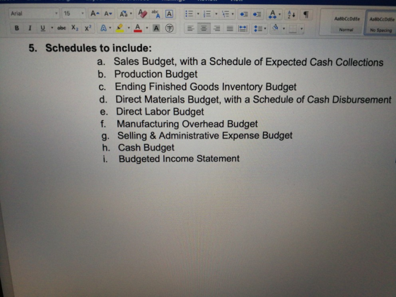 AaBbCcDdEe AaBbCcDdee Normal No Spacing Arial 15 AA Aa A ab A 9. . . 3 A 4+ BI Uabe XX? A. AA EES : . 5. Schedules to include