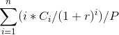 Σ(1 + C./(1 + r)/P