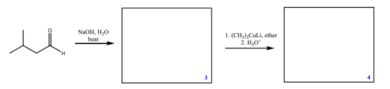li NaOH, H20 heat 1. (CH3)2Culi, ether 2. H30* H 3 4