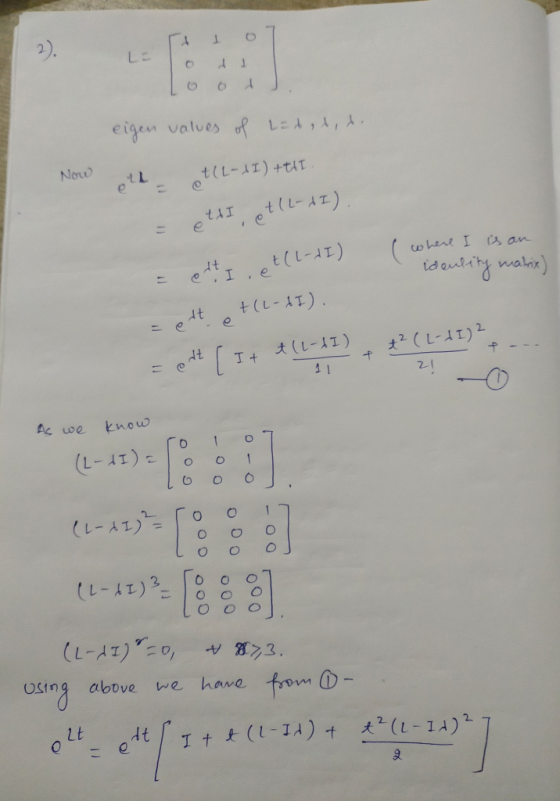 2). eigen values of L=A,1, 1. Now t(L-11) +tAT ,etle-12). et (where I s an eI.et(l-dI) tdeuling wahin) (IY - 1) 4 +?(L-1I)2 t