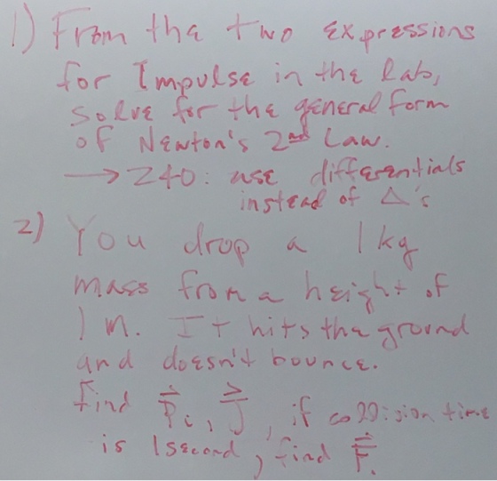 From the two expressions for impulse in the lab, s