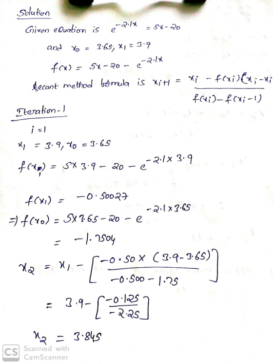 Solu bon -Q.lx -S o Given eOuab on is e 2.6 s,x;:3.9 and Yo -a.lx 2lx 3.9 -a.1 x ?.LS . nsoy - 2S k,ー3.gus Cs canned with Cam