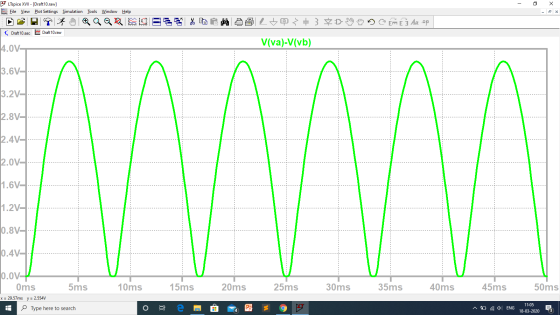 17 LTspice XVII - [Draft10.raw] Eile View Plot Settings Simulation Tools Window Help DE TOQQ1037% Draft 10.asc k Draft10.raw
