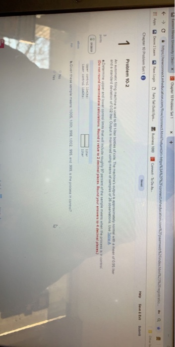 Appr Desire 2 Leam Pan Login Faiy Tal Subl p.us1000 Conect To De A 1 Problem 10-2 and a standard deviation of 0 02 ite Output