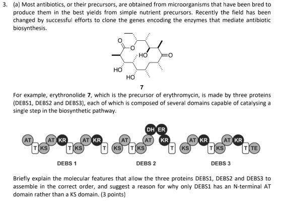 3. (a) Most antibiotics, or their precursors, are obtained from microorganisms that have been bred to produce them in the bes