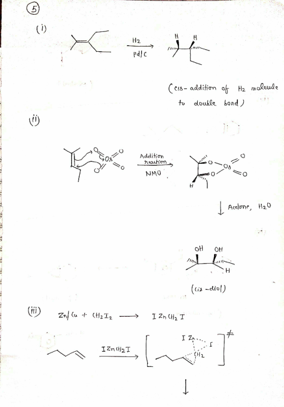 H2H pdc (cis- addition of Ha molemle to double bond) t0= Addition heathen NMO TYTT-TTTH M Acelone, H2O но но YTETTY , (cis-di