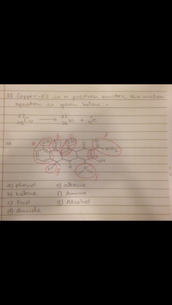-62 .is a posdvom ew.?He Y2 the nucleav 62 oH e) alteve a) phenol bl kelowe Euol ) Alcoho d) A de