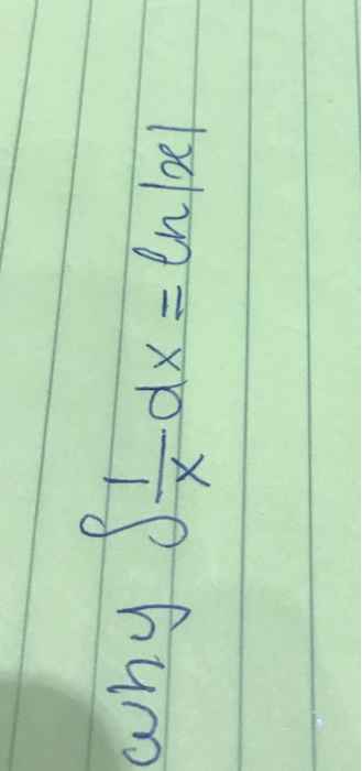 why Sdx dx = ln 12e1