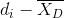 d_{i} - \overline{X_{D}}