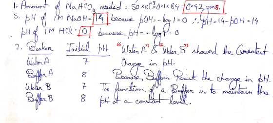 1. Amount of Natco needed = 50x100 1x 847/0.42gms. I 5.6H of im NaOH-114 because boh--log1=0,-.84-14-60H=14 pH of YM HCl = [0