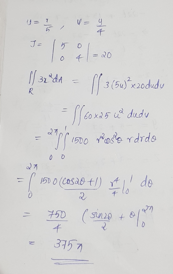 Y als I= 9 4 5 o 4 Ja 3xd da R [ ] 315w7xzodudu = 1/60 x 25 th dudu PU/61500 more wdrdo 21 0 o 27 1900 (Cos20 tl A lo do 2 4