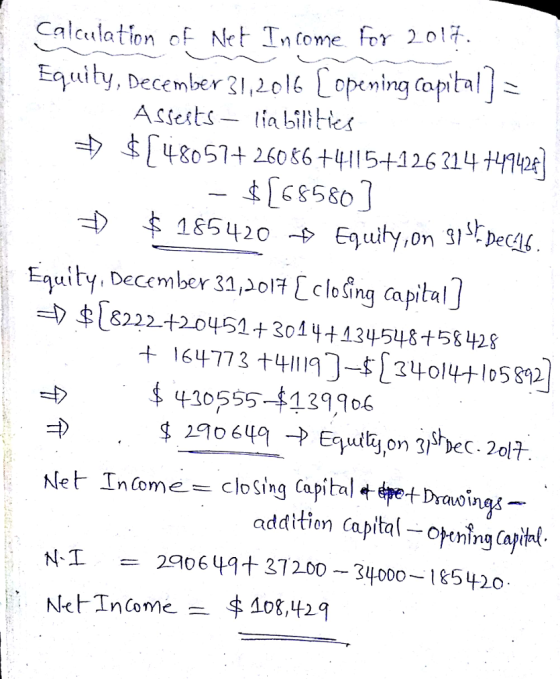 Calculation oF Net In come fer 2 ol. Equity, Decemb1 Lopening copital] Э $[480574260€6 +4115+1 26214 tYI42k] đ | 68580 tquity. December 33,or closing capitel $โ8222+204S1 + 301++ 134548458428 164773 +4-34o $ 4105554121106 Net Income-closing Capital e+Dvoo.n@d_ addition capital-0HYengcafitl N、エー 2906 49 + 27200-34000-1 85420 Nk Income - $Ao8429