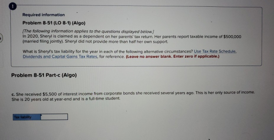 Required information Problem 8-51 (LO 8-1) (Algo) (The following information applies to the questions displayed below.) In 20