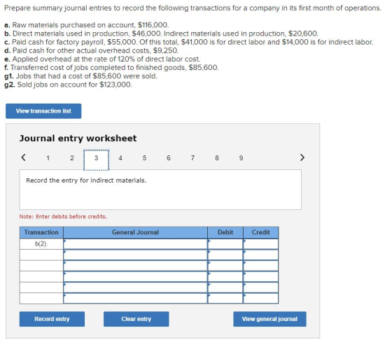 Prepare summary journal entries to record the following transactions for a company in its first month of operations. a. Raw m