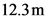 12.3 m
