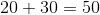 20 30 50