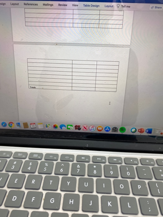 esign Layout References Mailings Review View Table Design Layout Tell me Share Total I 16 & 68 116 3 $ 4 5 6 & 7 * 00 9 O E R