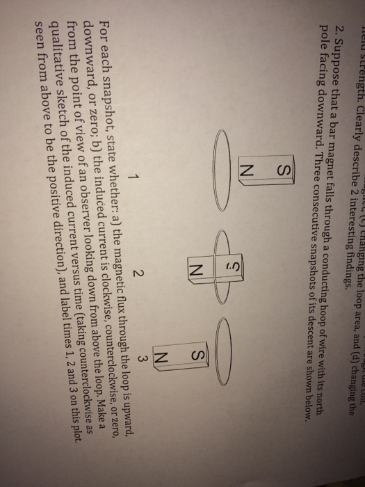 Suppose that a bar magnet falls through a conducti
