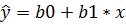 ỹ = 60 + b1 * *