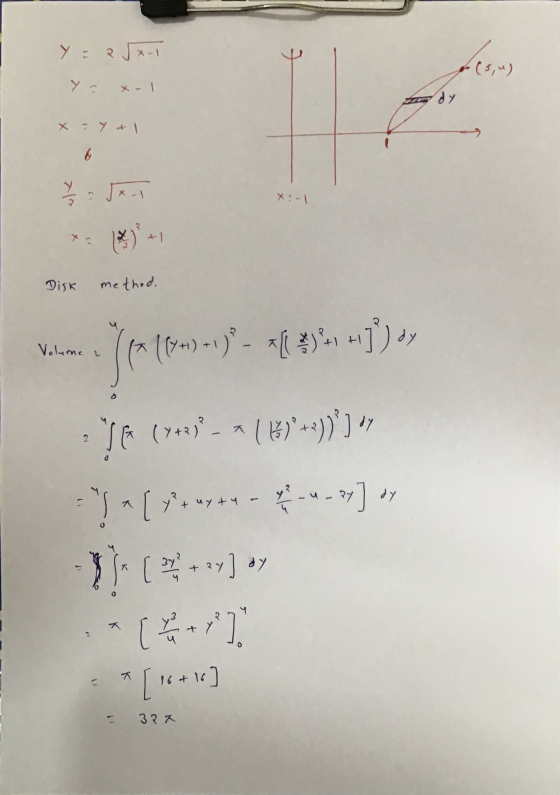 Y = 25x-1 - x-1 Za dy x = 7 & 1 si X -1 Disk method. Volume (fx (8+) -1 ) + ( 8 ) +17) by mc 1 VE (742)* - * 1 *7**))*] YA [