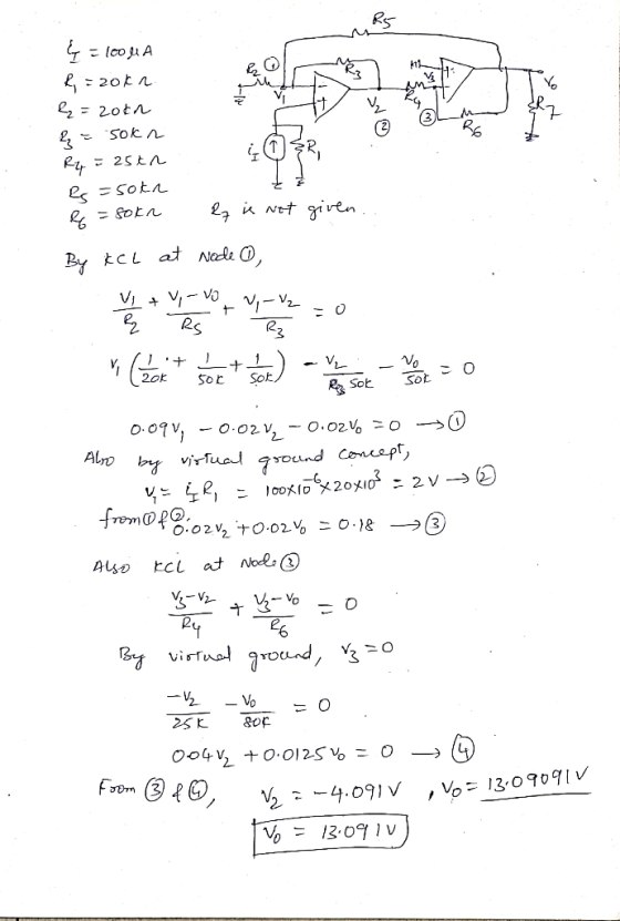 lcouA 2 20tM Sok n 25tn given at Nale O, Vi VI-V2 C Sok. 20k SoE R Sot 009V -O.02V o - O 02 V Abro byvirua qround Concep 2 V